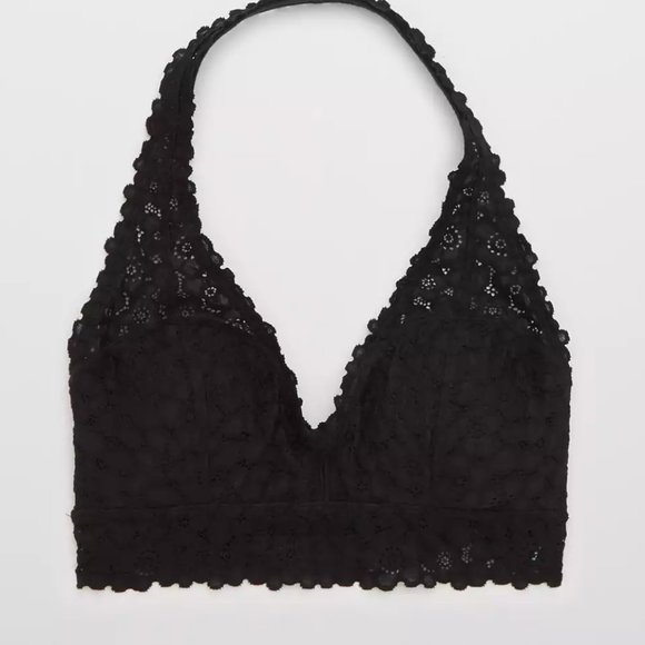 aerie - real good lace non-padded halter bralette - Picture 1 of 4